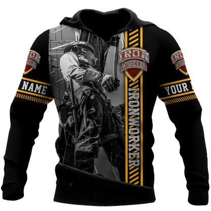 Personalized Ironworker 3D All Over Printed Unisex Hoodie