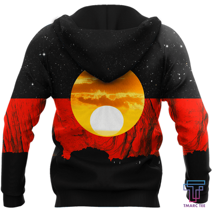 Tmarc Tee Australia Koori Kangaroo Aboriginal Flag™ All Over Print Hoodies HC