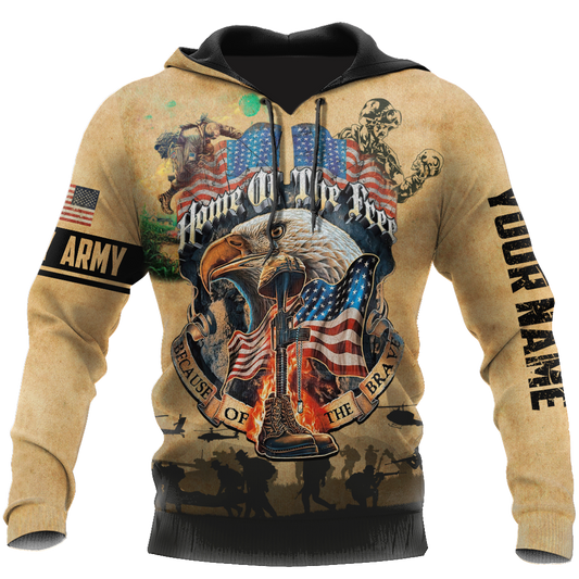 U.S Army veteran Home Free custom name design 3d print shirts Proud Military
