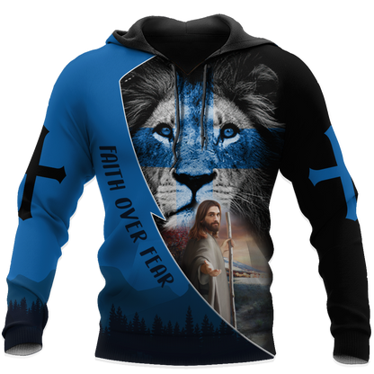 Premium Unisex Hoodie 3D All Over Printed Easter Day Christian Jesus Faith Over Fear No51 ML