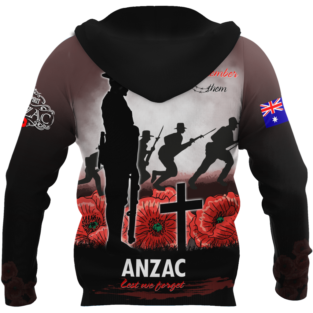 Premium Unisex Hoodie Remember Them Anzac Day ML