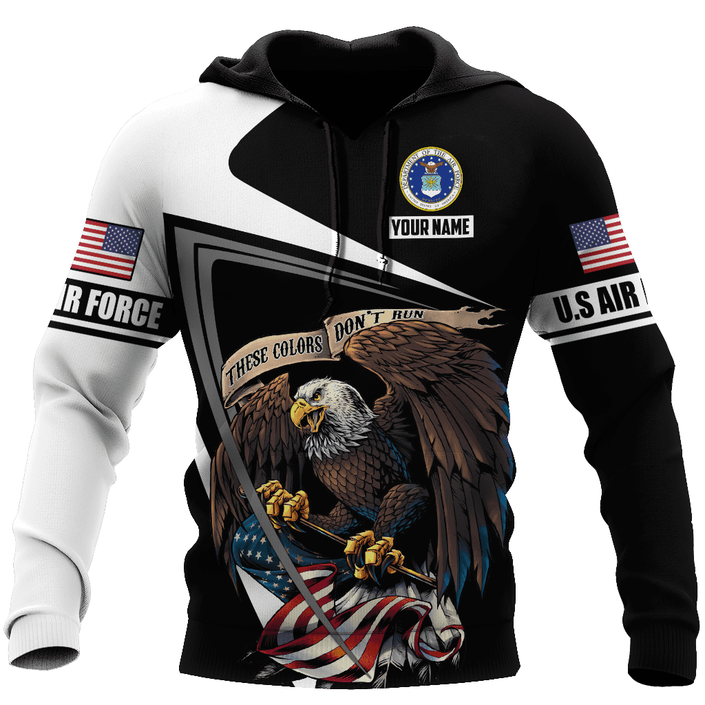 Custom name US Air Force Veteran 3D printed shirts Proud Military