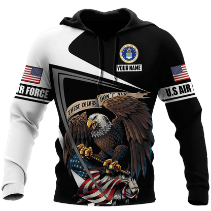 Custom name US Air Force Veteran 3D printed shirts Proud Military