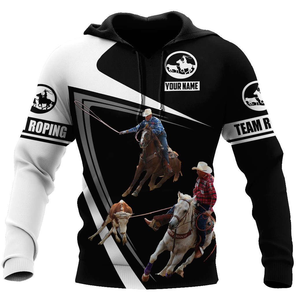 Personalized Name Bull Riding 3D All Over Printed Unisex Shirts Team Roping
