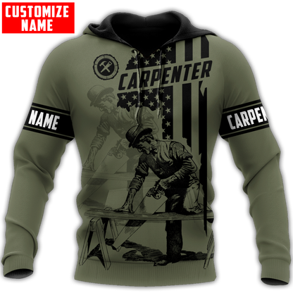 Personalized Name American Carpenter 3D All Over Printed Unisex Shirts Ver 4