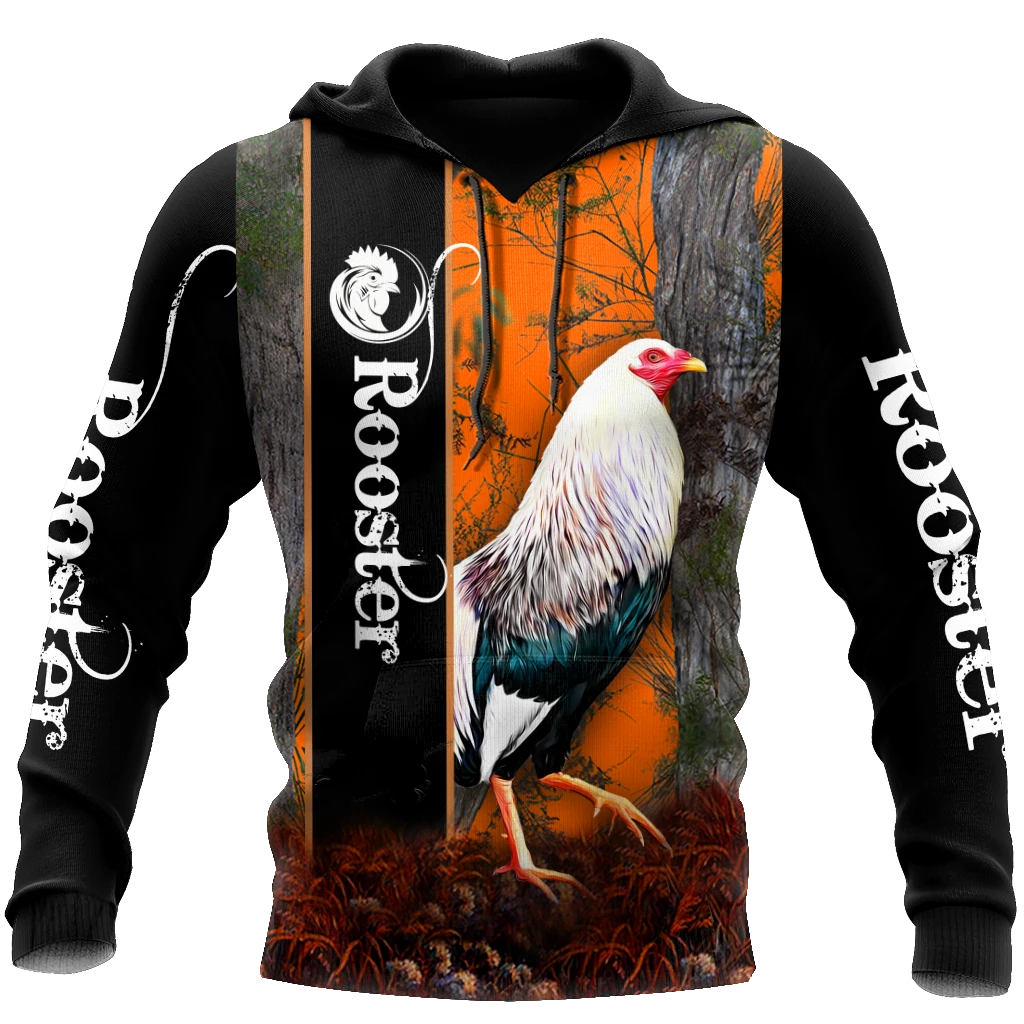 Premium White Rooster Camo 3D All Over Printed Unisex Shirts
