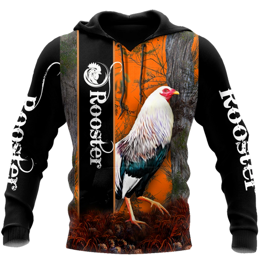 Premium White Rooster Camo 3D All Over Printed Unisex Shirts