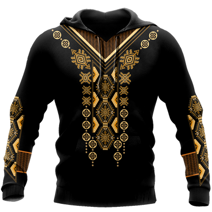 African Culture Dashiki Pattern Unisex Deluxe Hoodie ML