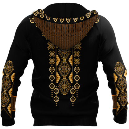African Culture Dashiki Pattern Unisex Deluxe Hoodie ML