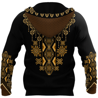 African Culture Dashiki Pattern Unisex Deluxe Hoodie ML