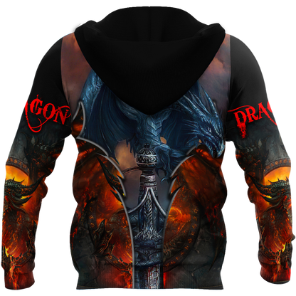 Premium Blue Dragon All Over Printed Shirts For Men And Women MEI