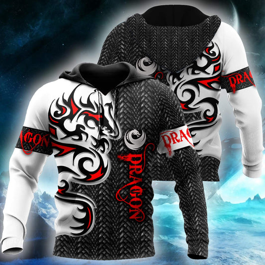 Premium Dragon Red Tatoo All Over Printed Shirts For Men And Women MEI