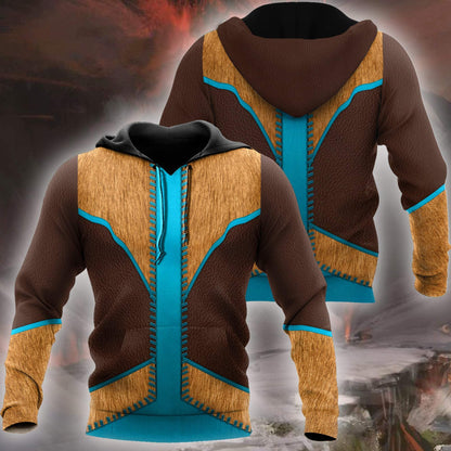 Cowboy Jacket No10 Cosplay 3D Over Printed Unisex Deluxe Hoodie ML