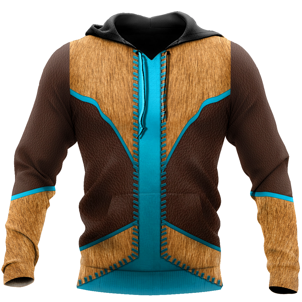 Cowboy Jacket No10 Cosplay 3D Over Printed Unisex Deluxe Hoodie ML