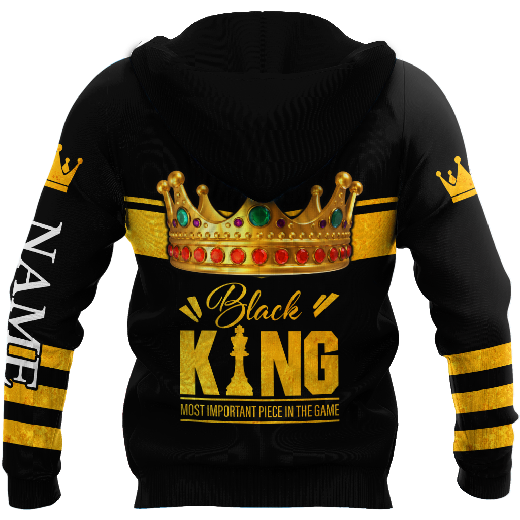 African Culture Custom Name Black King Unisex Hoodie ML