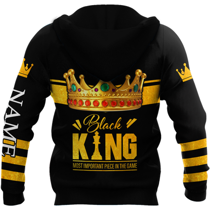 African Culture Custom Name Black King Unisex Hoodie ML