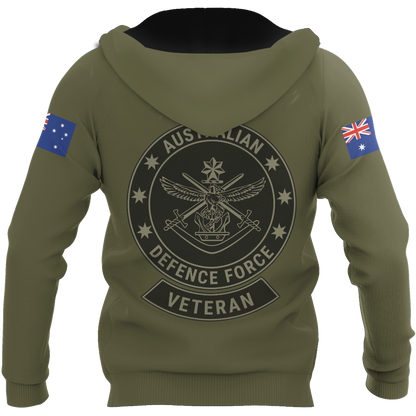 Personalized Australian Defence Force ADF Veteran 3D All Over Printed Unisex Hoodie
