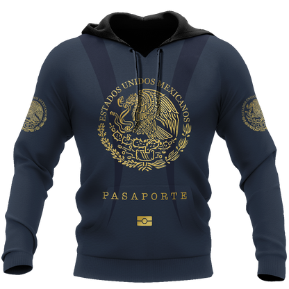 Mexico Pasaporte 3D All Over Printed Unisex Hoodie