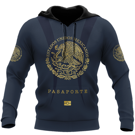Mexico Pasaporte 3D All Over Printed Unisex Hoodie