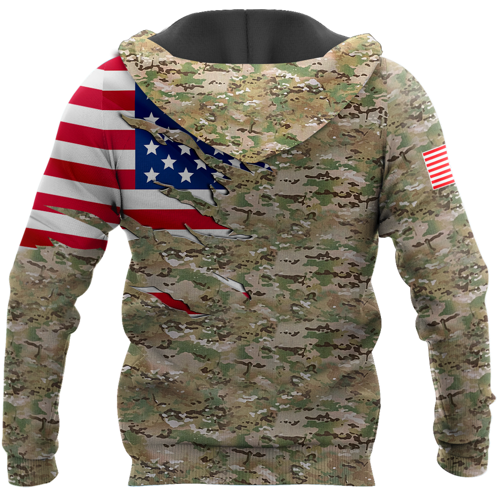 Remembrance The United States Camo Soldier 3D print shirts Proud Military
