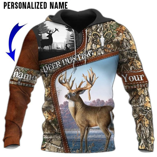 Premium Personalized Name Hunting 3D All Over Printed Unisex Shirts