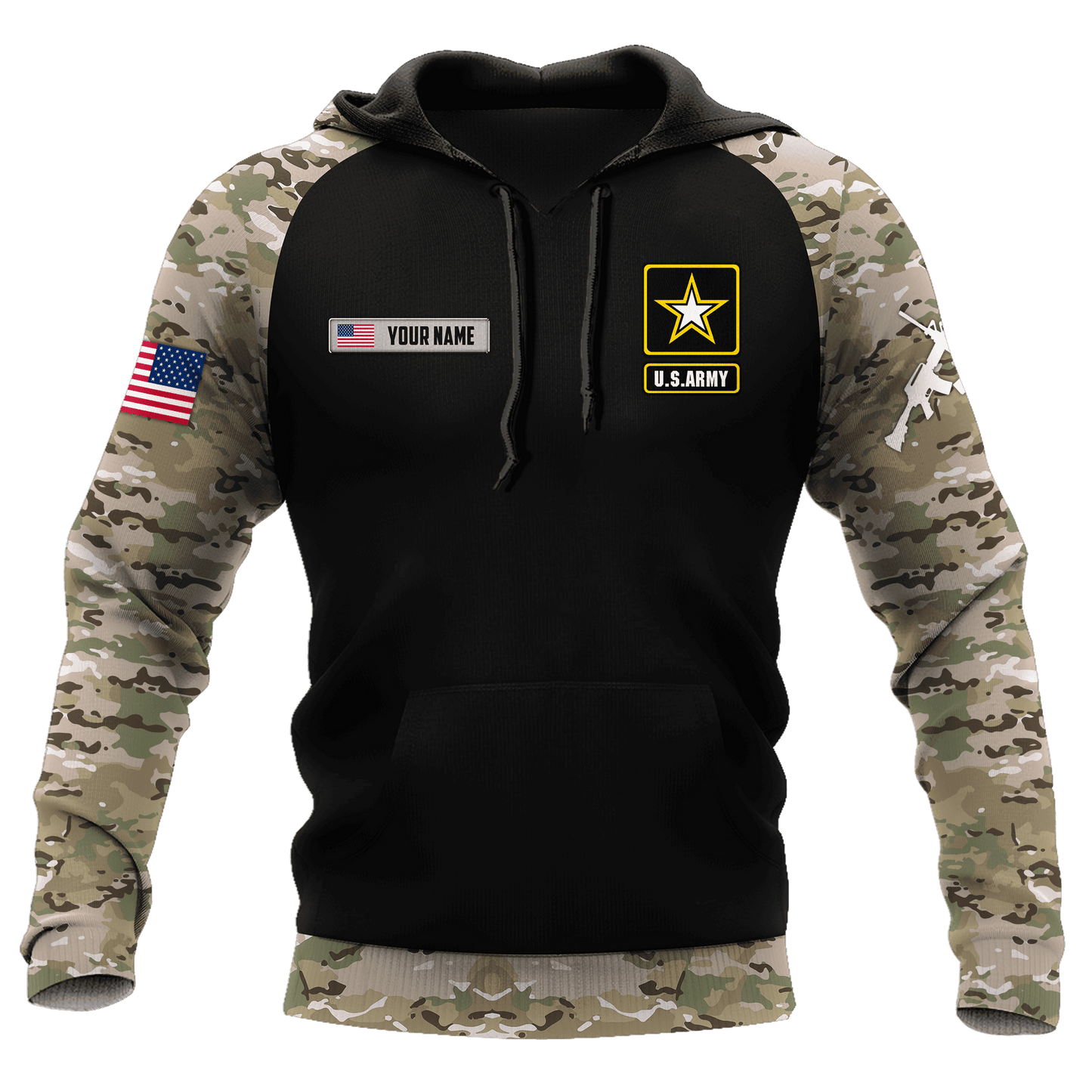 Custom name Camo Army Veteran 3D printed shirts Proud Military