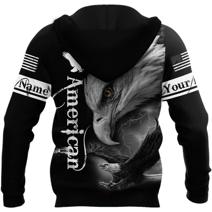 Personalized Name Eagle American 3D All Over Printed Hoodie NTN12052107