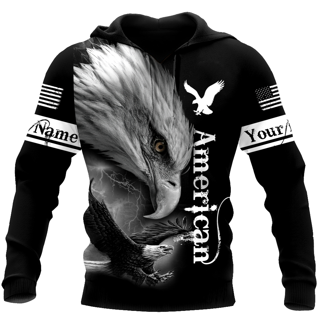 Personalized Name Eagle American 3D All Over Printed Hoodie NTN12052107