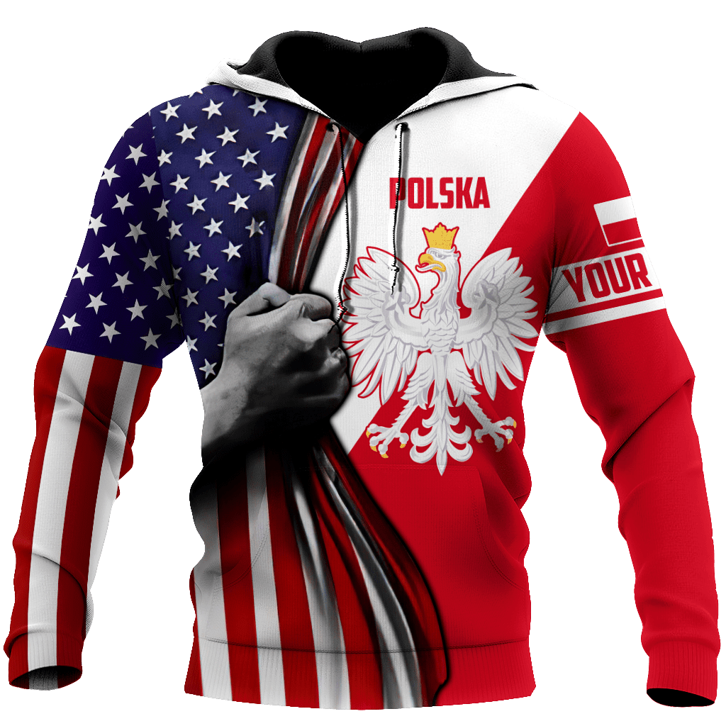 Personalized Polska American 3D All Over Printed Unisex Hoodie