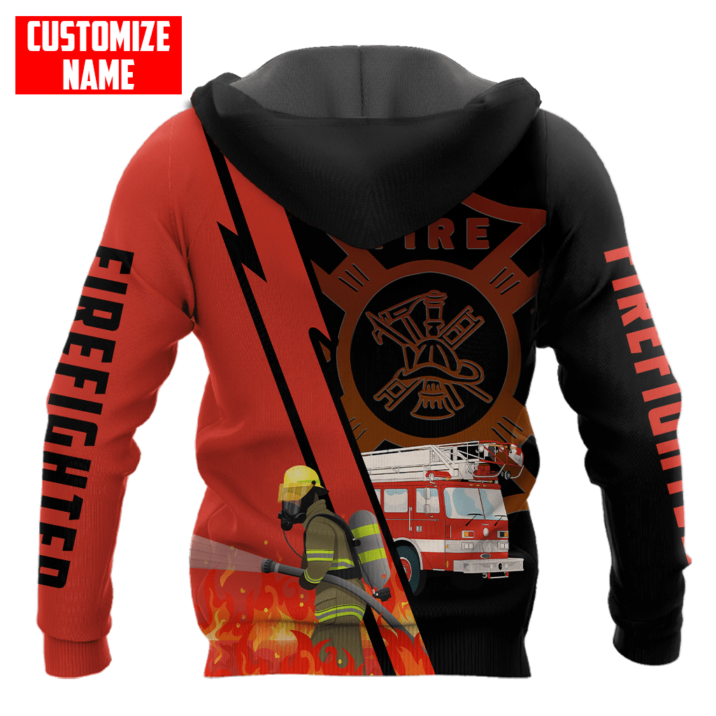 Customize Name Firefigher Hoodie For Men And Women