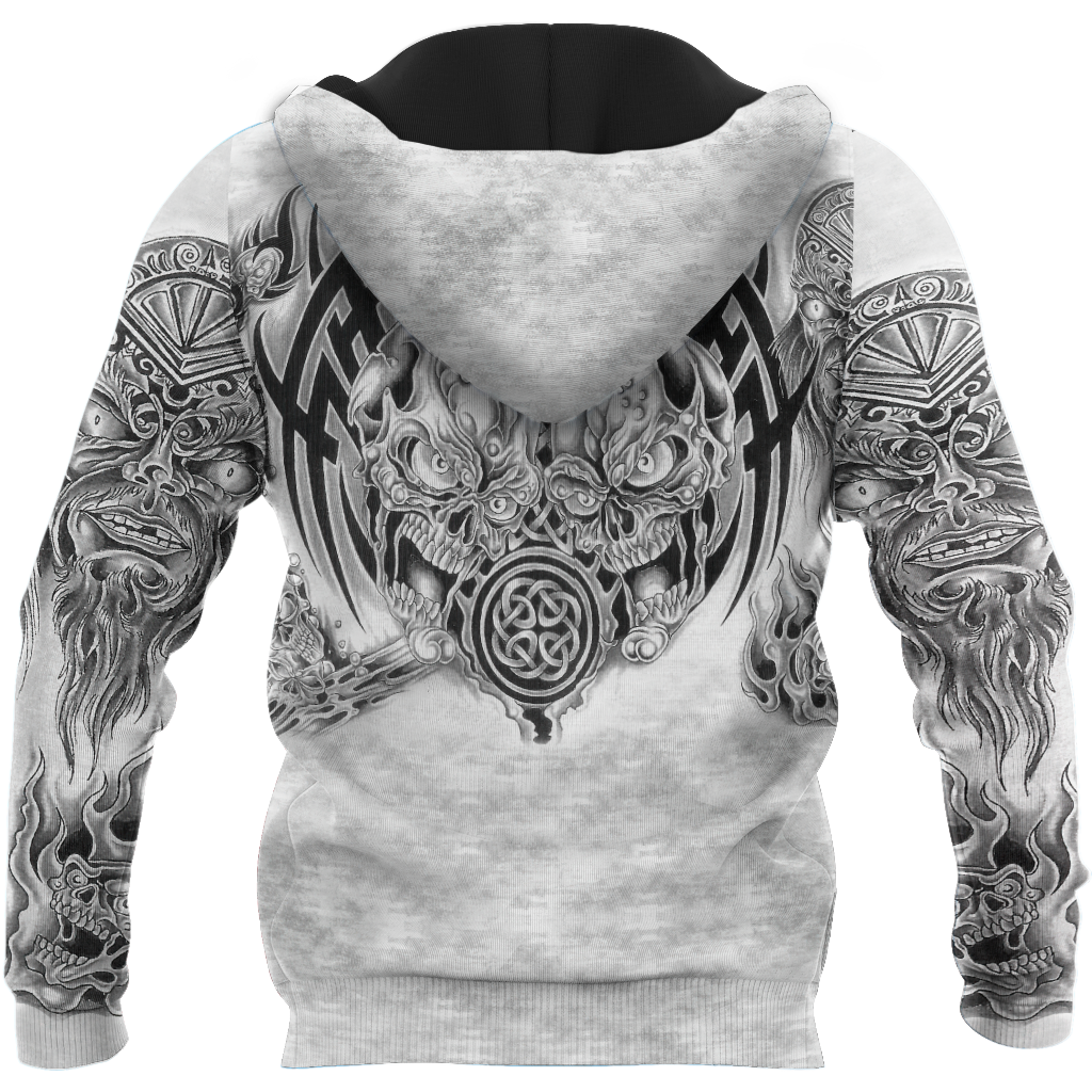 Premium Unisex All Over Printed Smocky Skull Shirts MEI