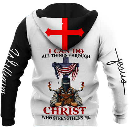 Unisex 3D All Over Printed Jesus Welder Shirts MEI