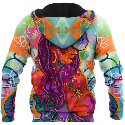 African Strong Mom And Son Unisex Deluxe Hoodie ML