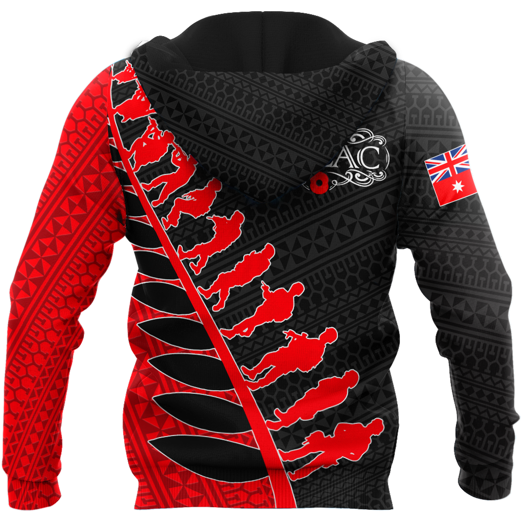 Amazing Polynesian Special Anzac Army Unisex Deluxe Hoodie ML