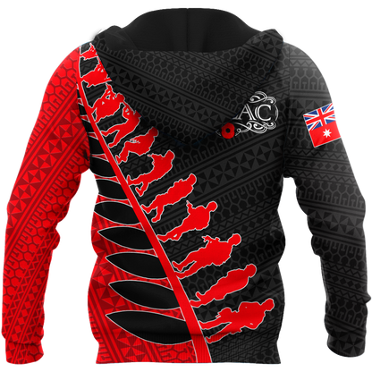 Amazing Polynesian Special Anzac Army Unisex Deluxe Hoodie ML