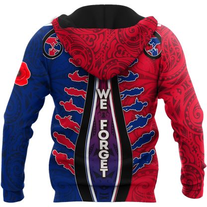 Special Anzac Day Lest We Forget Unisex Deluxe Hoodie ML