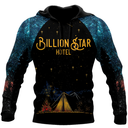 Camping 3D All Over Printed Unisex Shirts Billion Star Hotel
