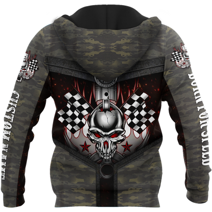 Customize Name Motorcycle Racing 3D All Over Printed Unisex Shirts Born For Speed
