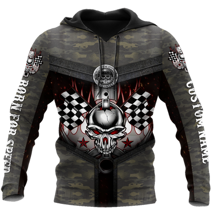 Customize Name Motorcycle Racing 3D All Over Printed Unisex Shirts Born For Speed