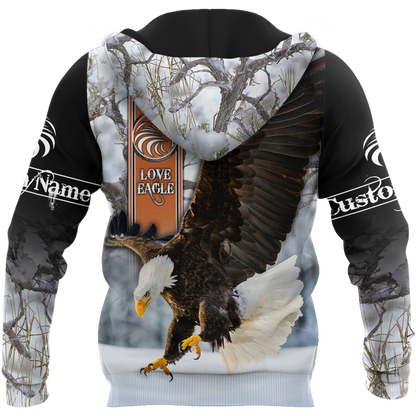 Customize Name Eagle 3D All Over Printed Shirts