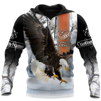 Customize Name Eagle 3D All Over Printed Shirts