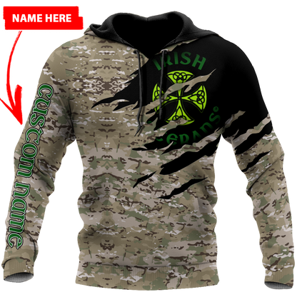 Irish Veterans - Persionalized Name 3D Hoodie Shirt For Men And Women
