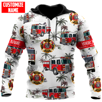 Customize Name Firefigher Hoodie For Men And Women