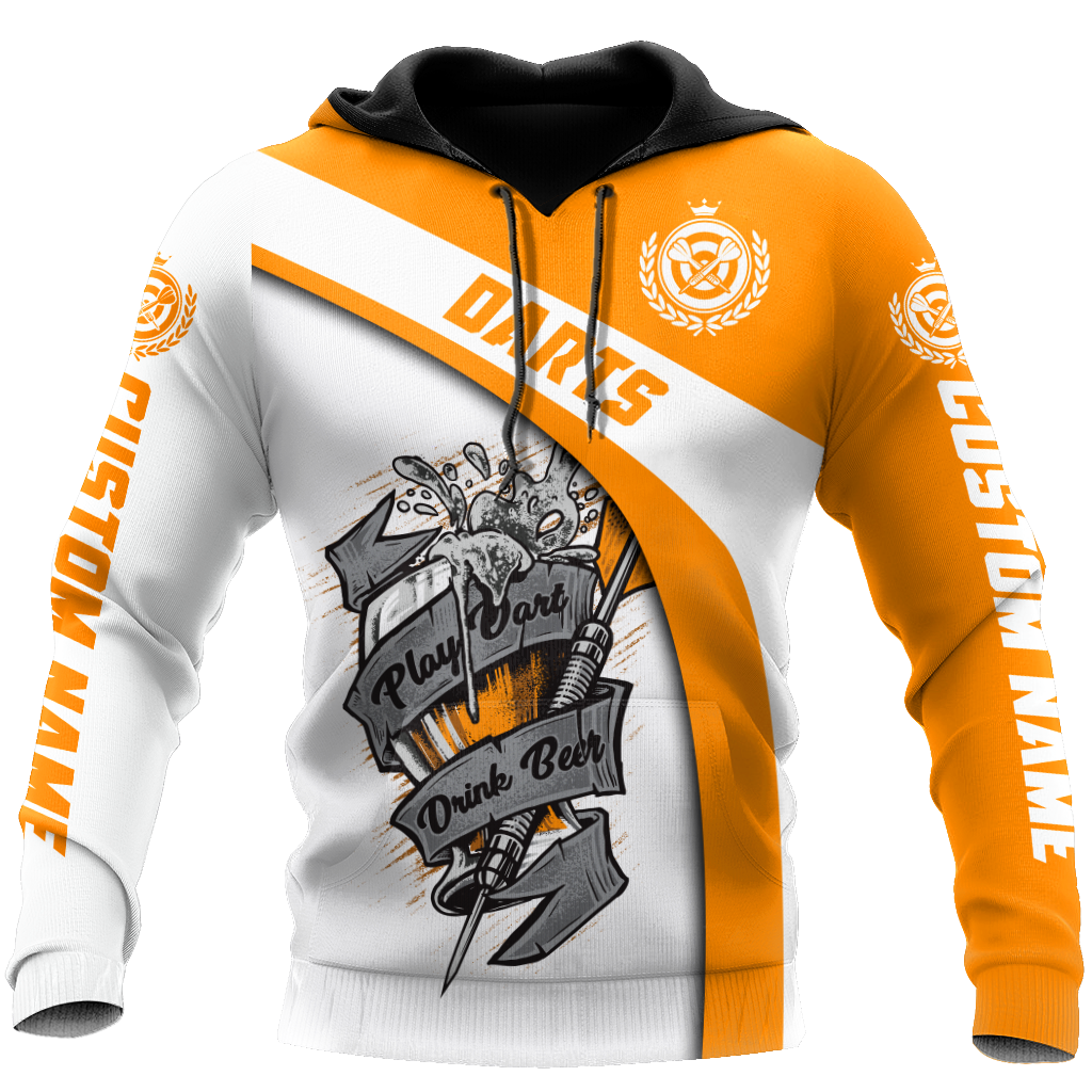 Darts Player No9 Personalized Name 3D Printed Personalized Unisex Hoodie ML