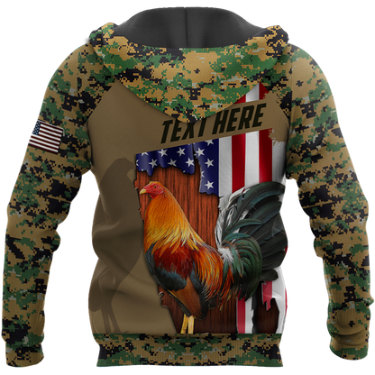 Personalized Rooster 3D Printed Unisex Shirts SN14052104