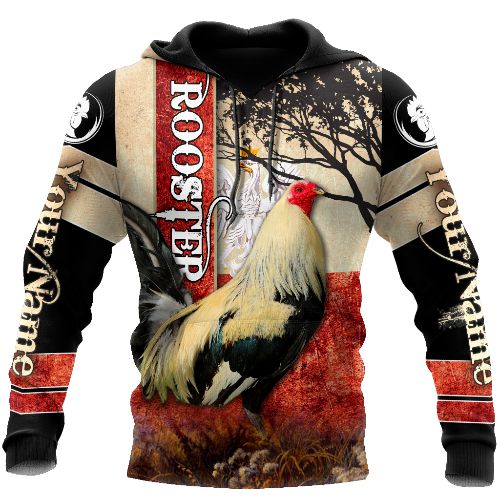 Personalized Polska Rooster 3D All Over Printed Unisex Hoodie