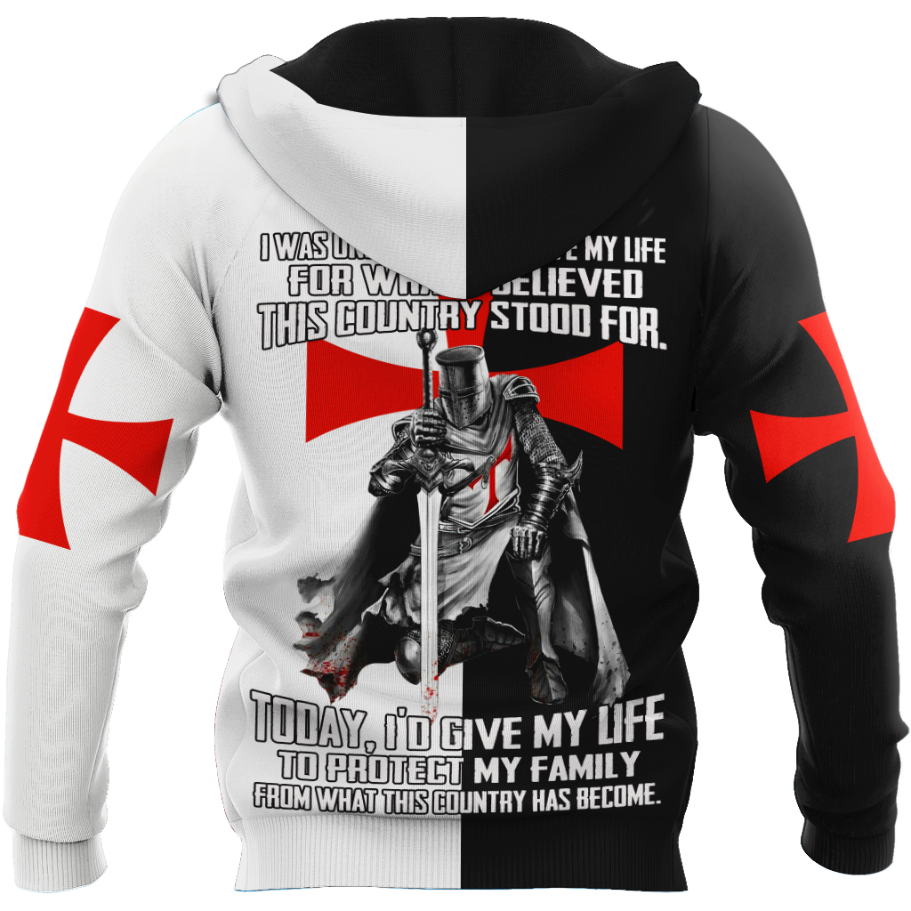 Knight Templar 3D All Over Printed Unisex Hoodie
