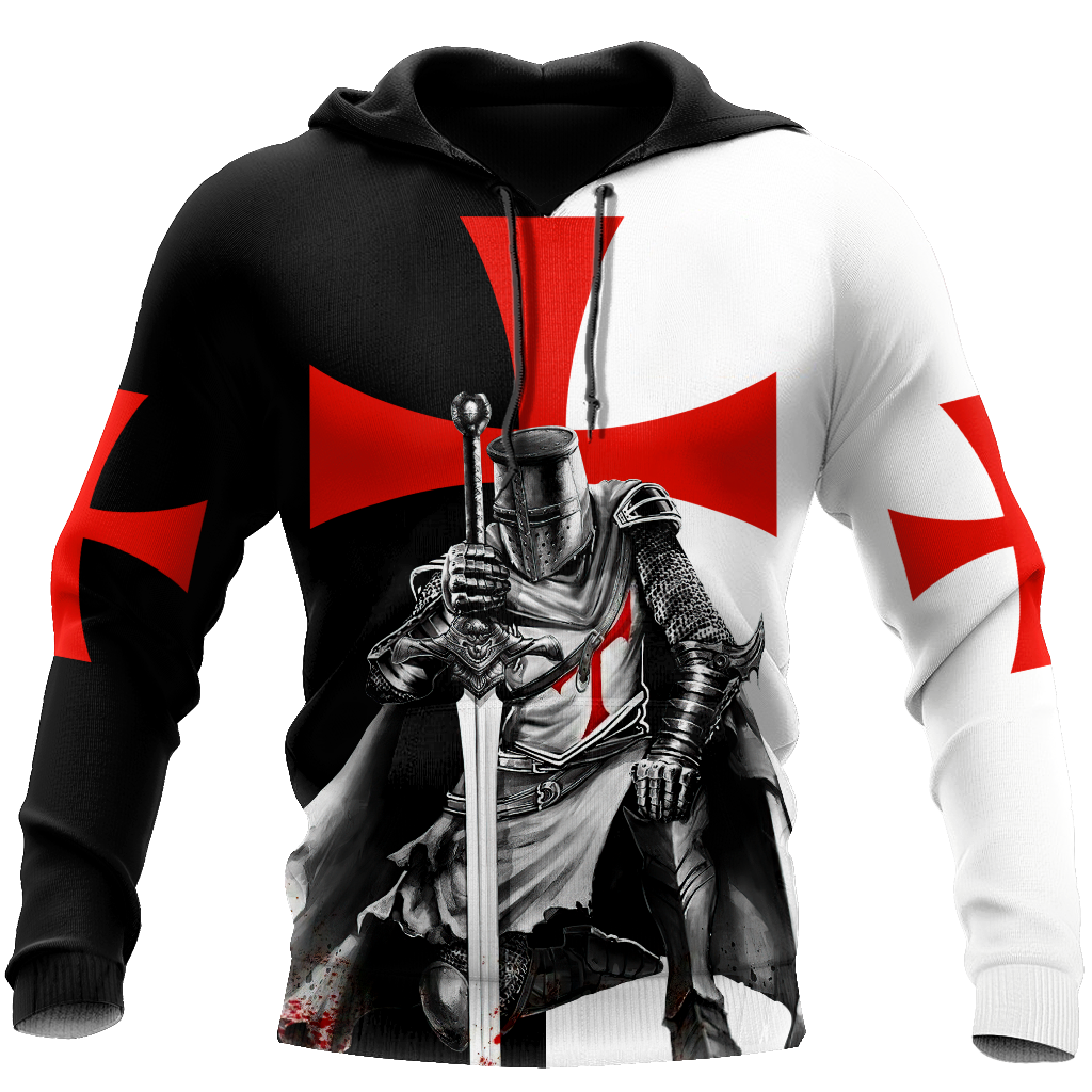 Knight Templar 3D All Over Printed Unisex Hoodie
