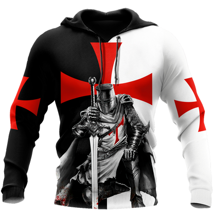 Knight Templar 3D All Over Printed Unisex Hoodie
