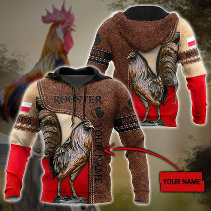 Personalized Polska Rooster 3D All Over Printed Unisex Hoodie